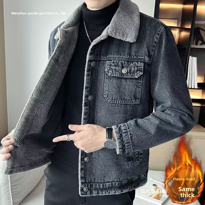 Winter Clothing Work - Giacca di jeans da uomo con