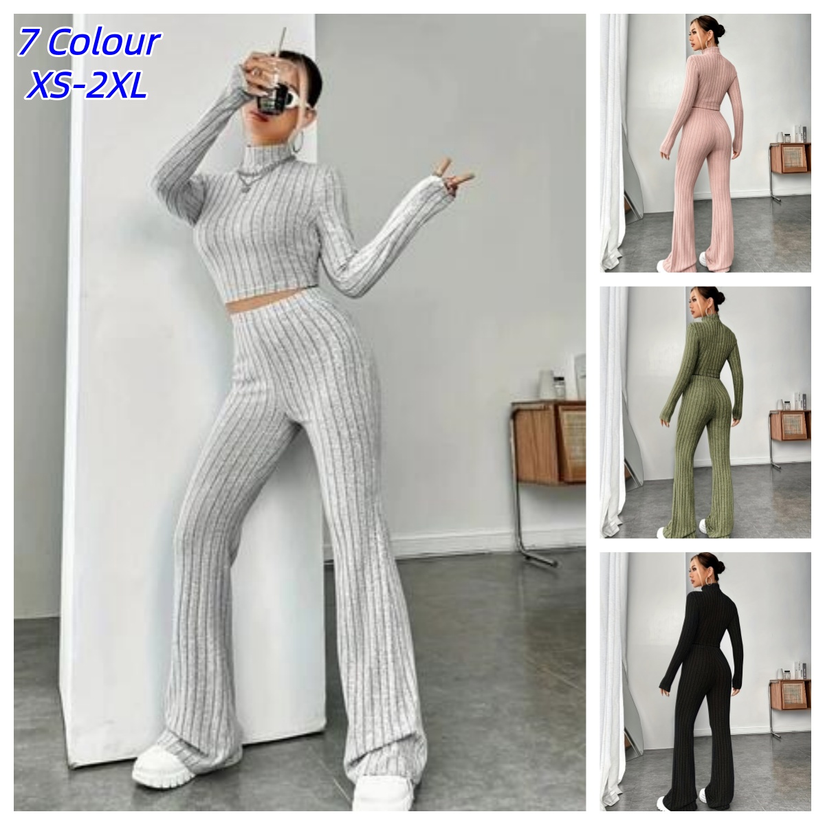 Winter Clothing Vintage - Completo coordinato da donna in maglia