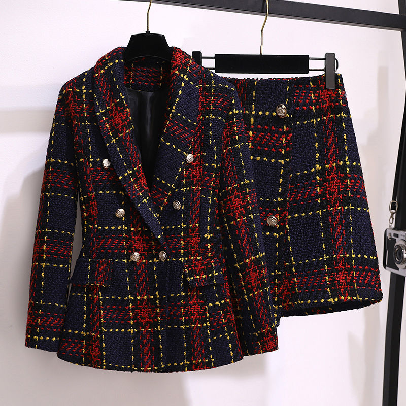 Winter Clothing Vintage - Abito coreano da donna in tweed
