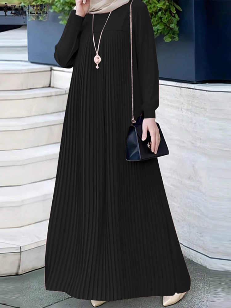 Winter Clothing Dubai - 2025 ZANZEA Musulmano Abaya Hijab Vestito