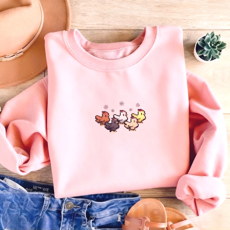 Winter Clothing Stardew Valley - Felpa natalizia Pollo Stardew Valley Pixel