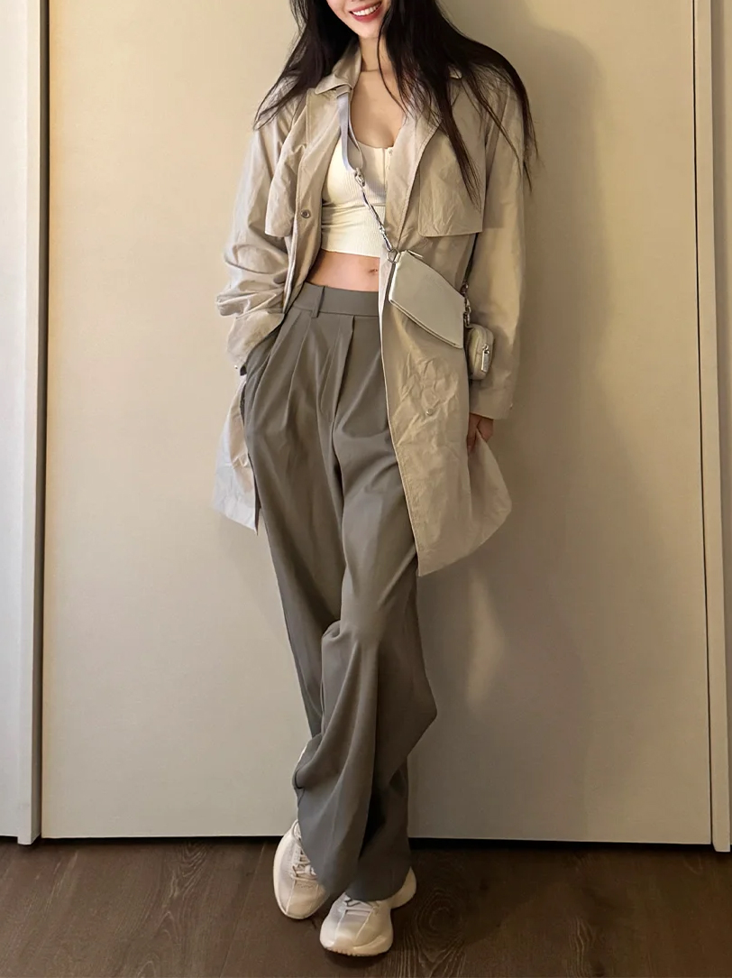Winter Wear Clothes - Pantaloni da abito con tasche e