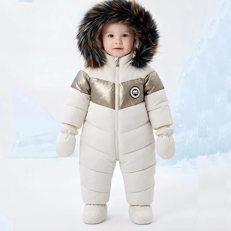 Winter Clothing Newborn - Tutina Invernale per Neonati con Guanti,