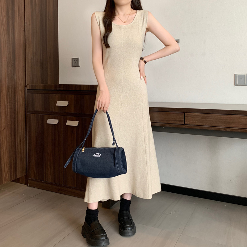 Winter Clothing Vintage - Elegante solido senza maniche in maglia