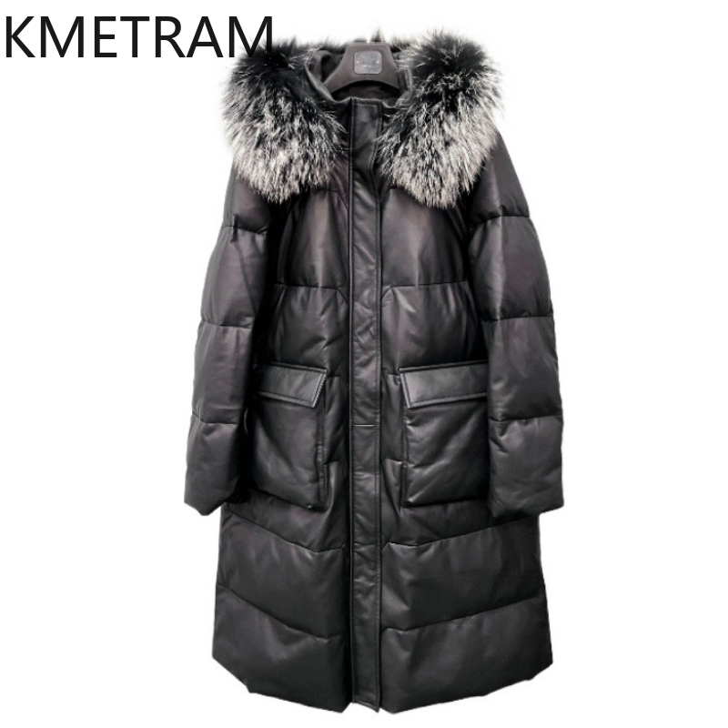 Puffer Jacket Women Down - Piumino in pelle di pecora al
