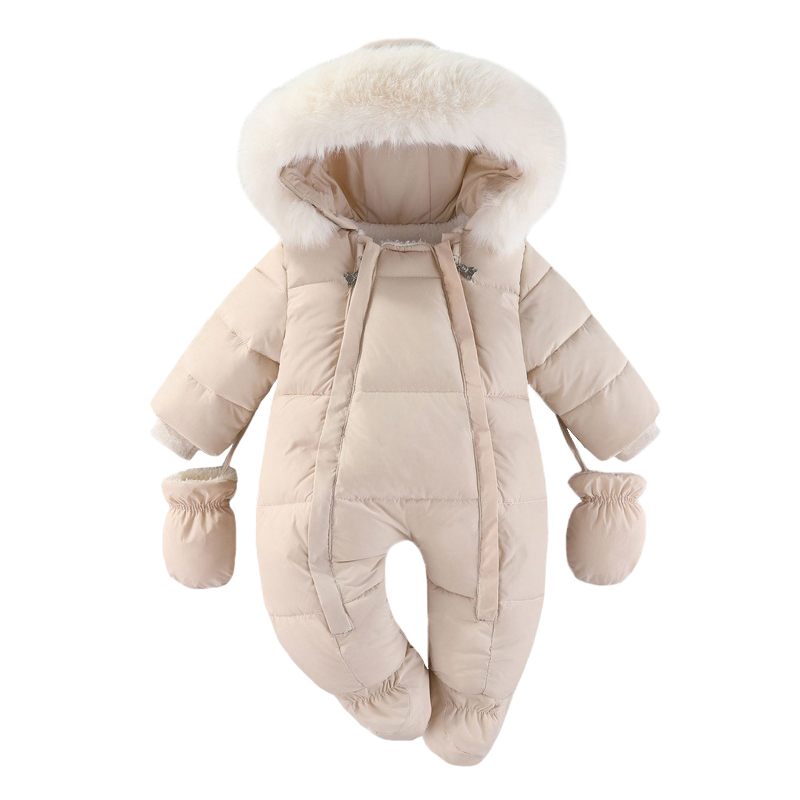 Winter Clothing Newborn - Pagliaccetto invernale per neonato con guanti