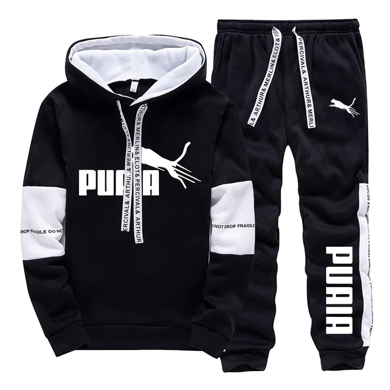 Winter Clothing Hoodie - Completo Sportivo Casual da Uomo per