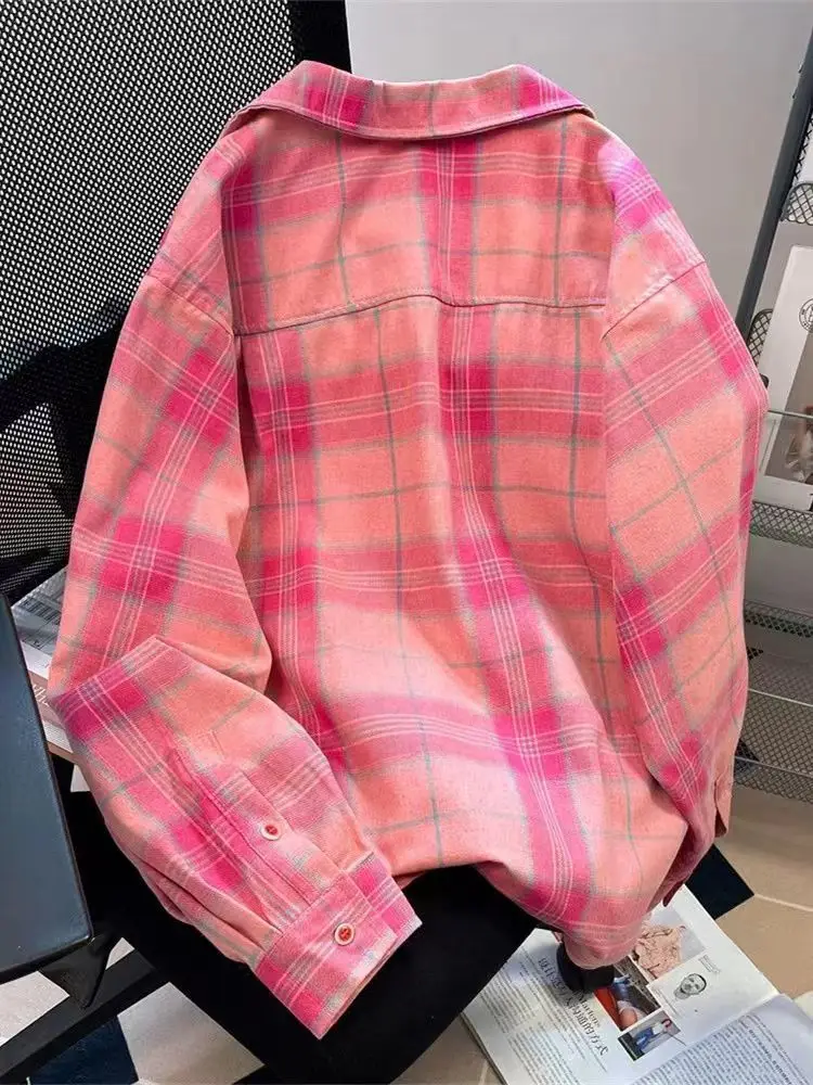 Y2k Camicia scozzese rosa vint - Winter Clothing Vintage recensione e prezzo