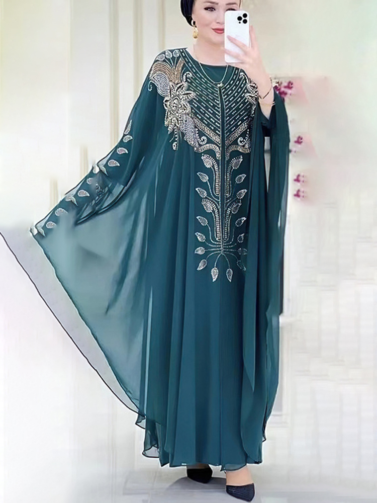 Chiffon Boubou Moda musulmana  - Winter Clothing Dubai recensione e prezzo